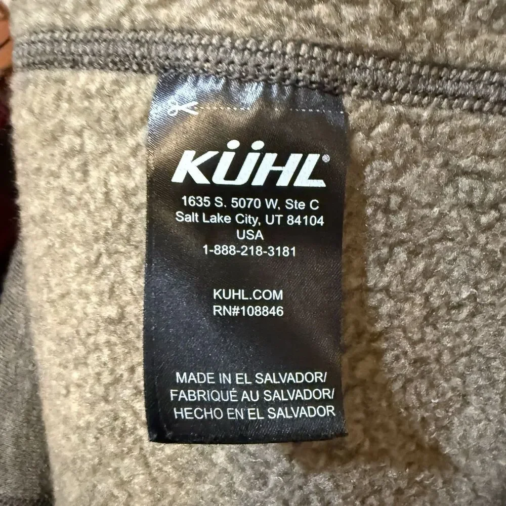Kuhl Revel Pullover Mens Large 1/4 Zip Fleece Sweater Hiking Jacket